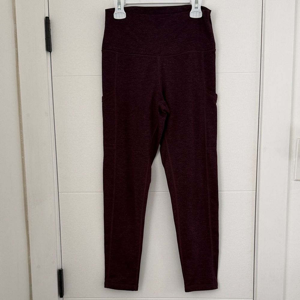 Aerie Women's Burgundy High-Waisted Crop Leggings
